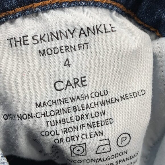 Ann Taylor Blue Skinny Jeans | Mid Rise, Size 4 - Picture 4 of 7